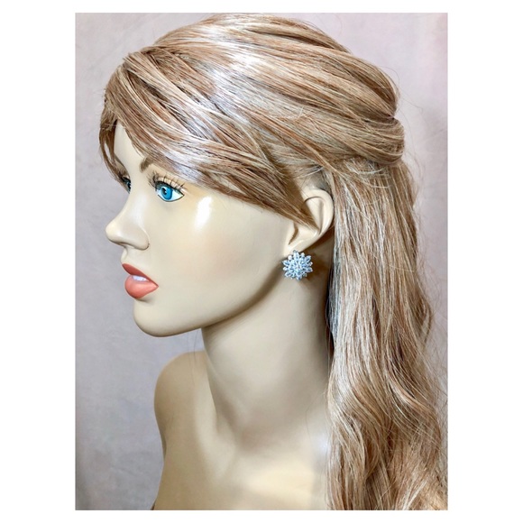 Cubic Zirconia Formal Silver Earrings - Picture 7 of 8